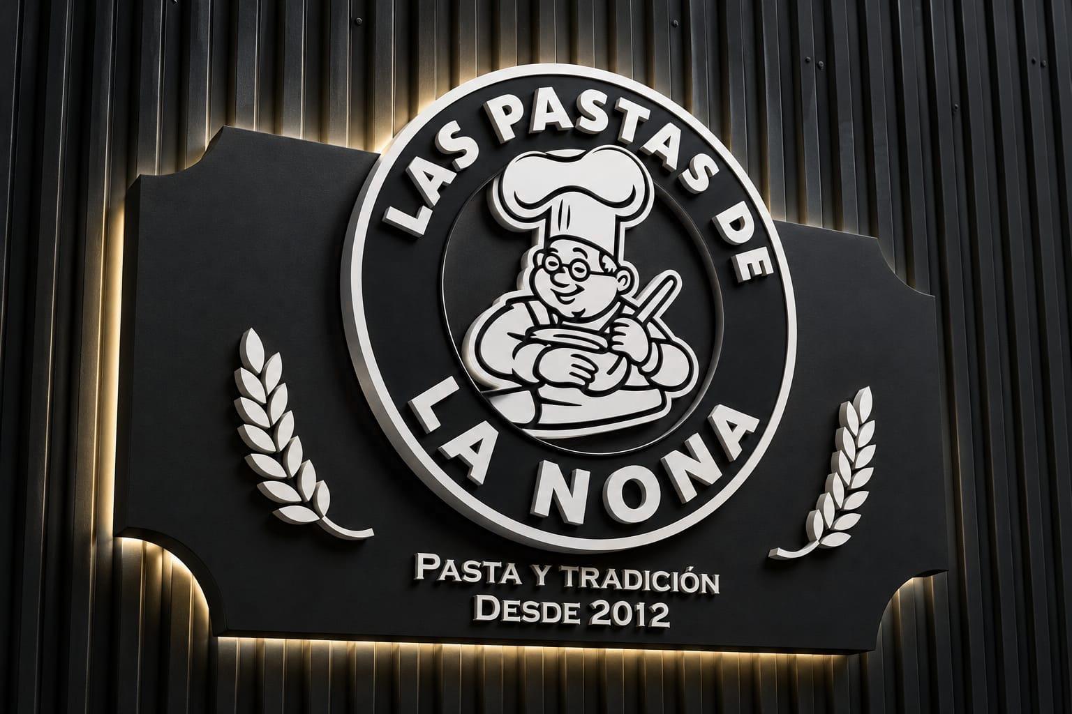 Mesa servida en Las Pastas de la Nona, con mantel a cuadros y ambiente cálido